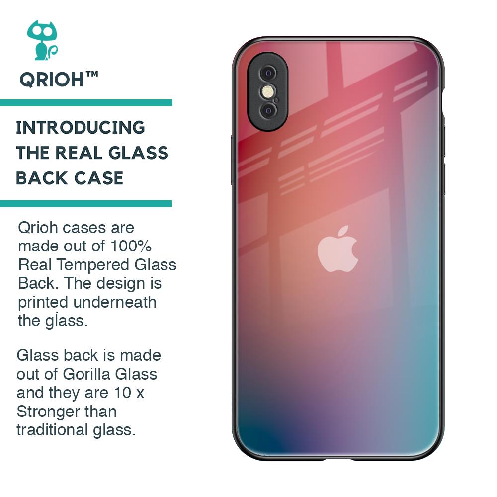 Dusty Multi Gradient Glass Case for iPhone XS Max
