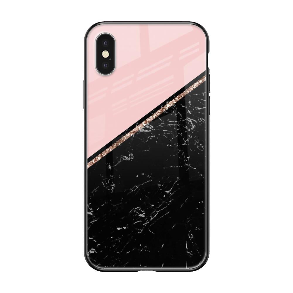 Marble Texture Pink iPhone XS Max Glass Cases & Covers Online