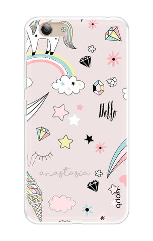 Unicorn Doodle Vivo Y53 Back Cover