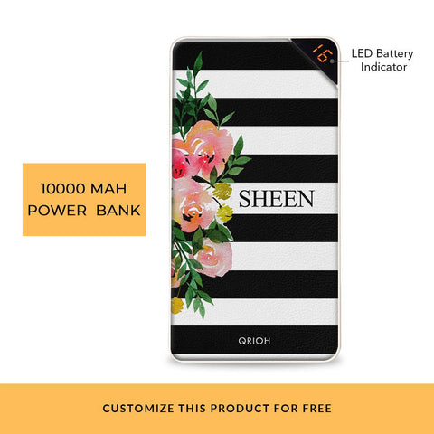 Exquisite Flowers Customized Power Bank