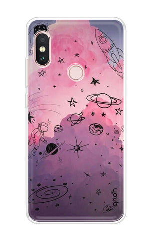 Space Doodles Art Xiaomi Redmi Note 6 Pro Back Cover