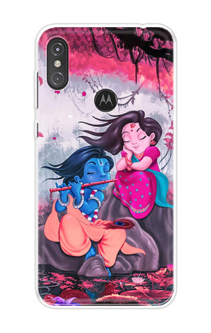 Radha Krishna Art Motorola One Power Back Cover