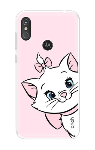 Cute Kitty Motorola One Power Back Cover