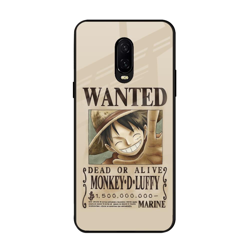 Luffy Wanted OnePlus 6T Glass Back Cover Online