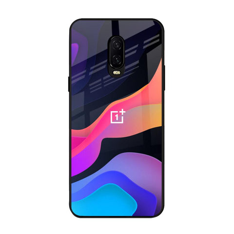 Colorful Fluid OnePlus 6T Glass Back Cover Online