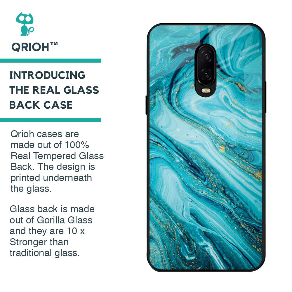 Ocean Marble Glass Case for OnePlus 6T