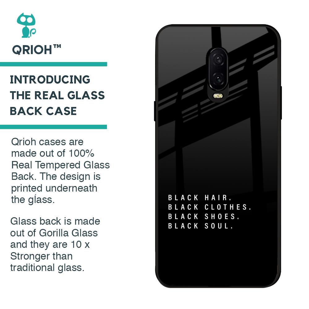 Black Soul Glass Case for OnePlus 6T