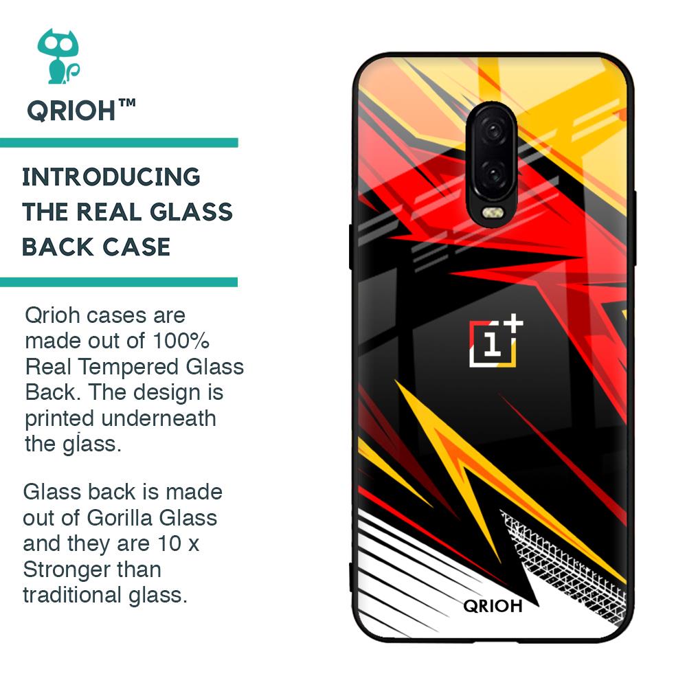Race Jersey Pattern Glass Case For OnePlus 6T