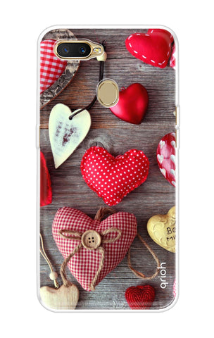 Valentine Hearts Oppo A7 Back Cover