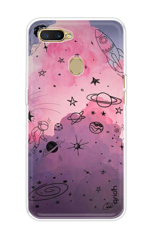 Space Doodles Art Oppo A7 Back Cover