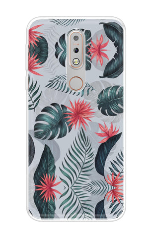 Retro Floral Leaf Nokia 7.1 Back Cover