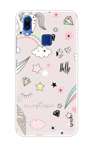 Unicorn Doodle Vivo Y95 Back Cover