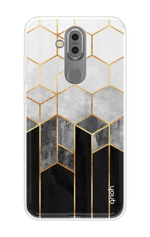 Hexagonal Pattern Nokia 8.1 Back Cover