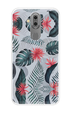 Retro Floral Leaf Nokia 8.1 Back Cover