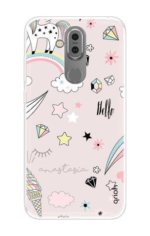 Unicorn Doodle Nokia 8.1 Back Cover