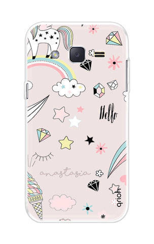 Unicorn Doodle Samsung J2 Back Cover