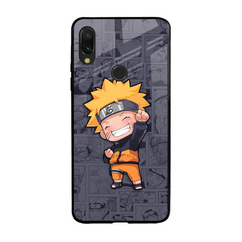 Orange Chubby Xiaomi Redmi Note 7 Glass Back Cover Online