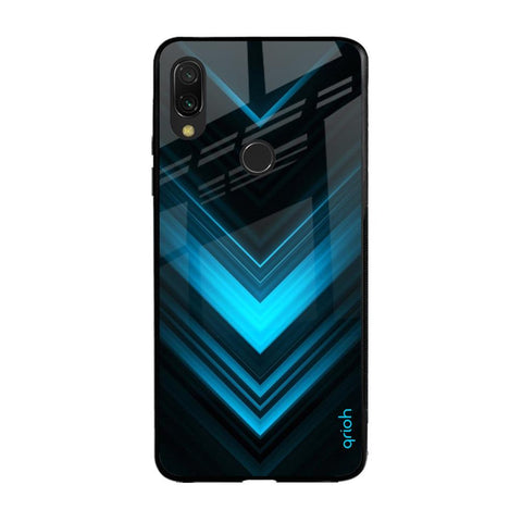 Vertical Blue Arrow Xiaomi Redmi Note 7 Glass Back Cover Online