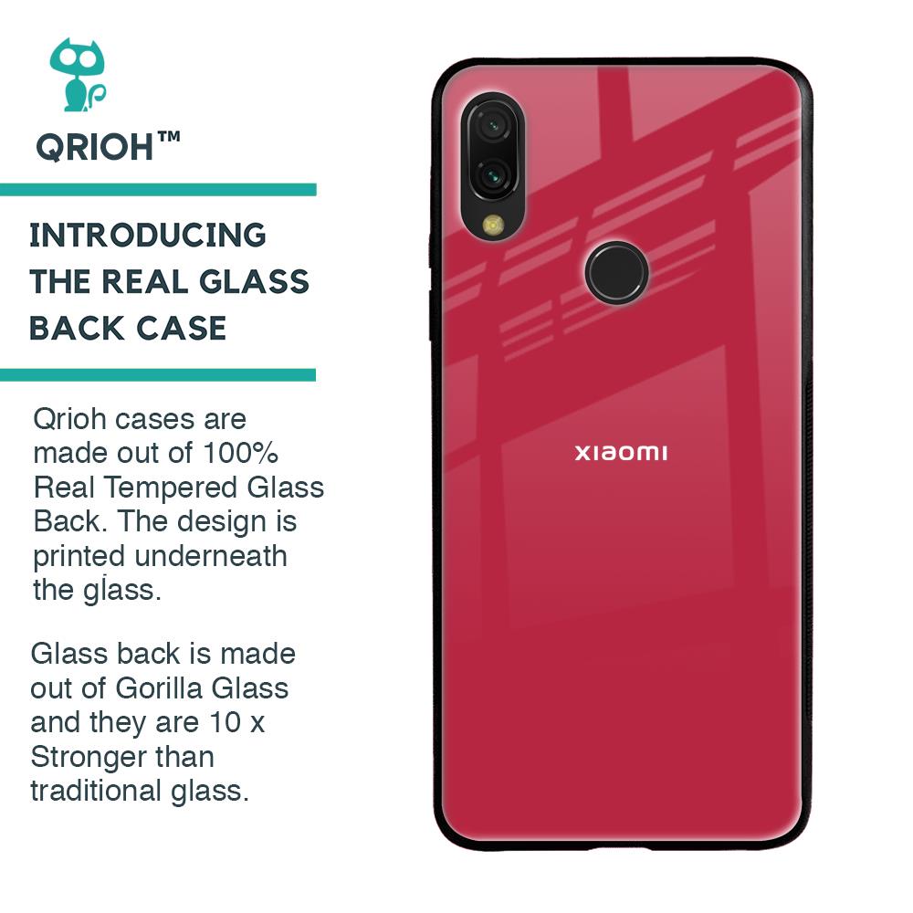Solo Maroon Glass case for Xiaomi Redmi Note 7