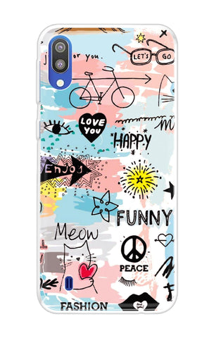 Happy Doodle Samsung Galaxy M10 Back Cover