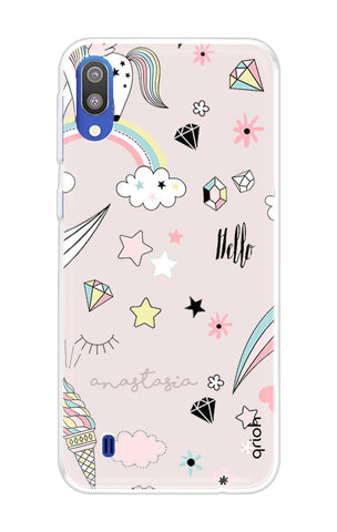 Unicorn Doodle Samsung Galaxy M10 Back Cover
