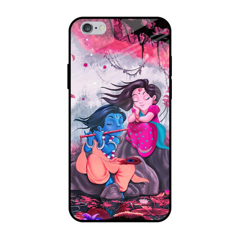 Radha Krishna Art iPhone 6 Plus Glass Back Cover Online