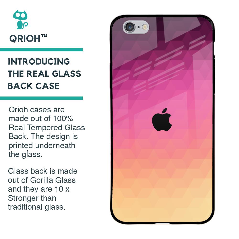 Geometric Pink Diamond Glass Case for iPhone 6 Plus