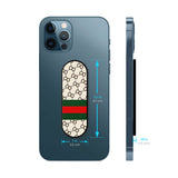 Luxurious Patern Glass case with Slider Phone Grip Combo