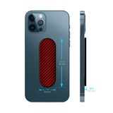 Carbon Fibre Texture Glass case with Slider Phone Grip Combo