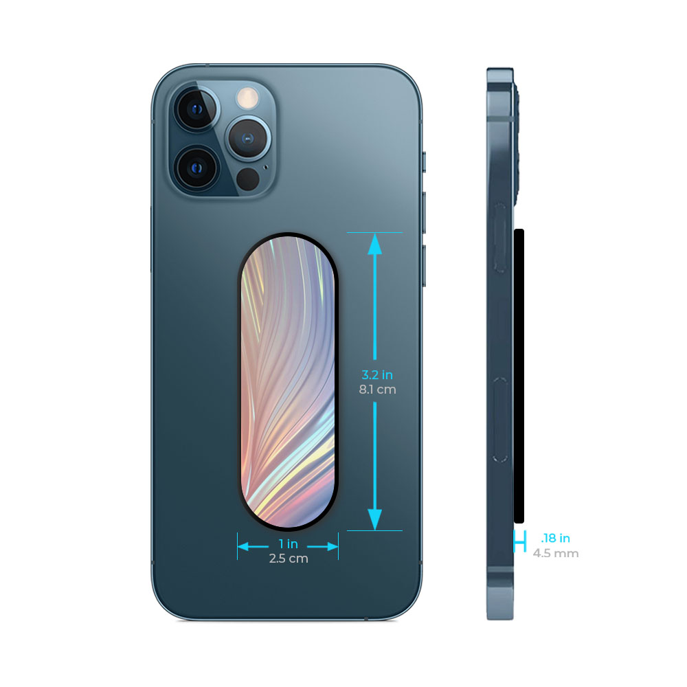 Mystic Aurora Glass case with Slider Phone Grip Combo