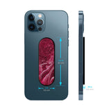 Crimson Ruby Glass case with Slider Phone Grip Combo