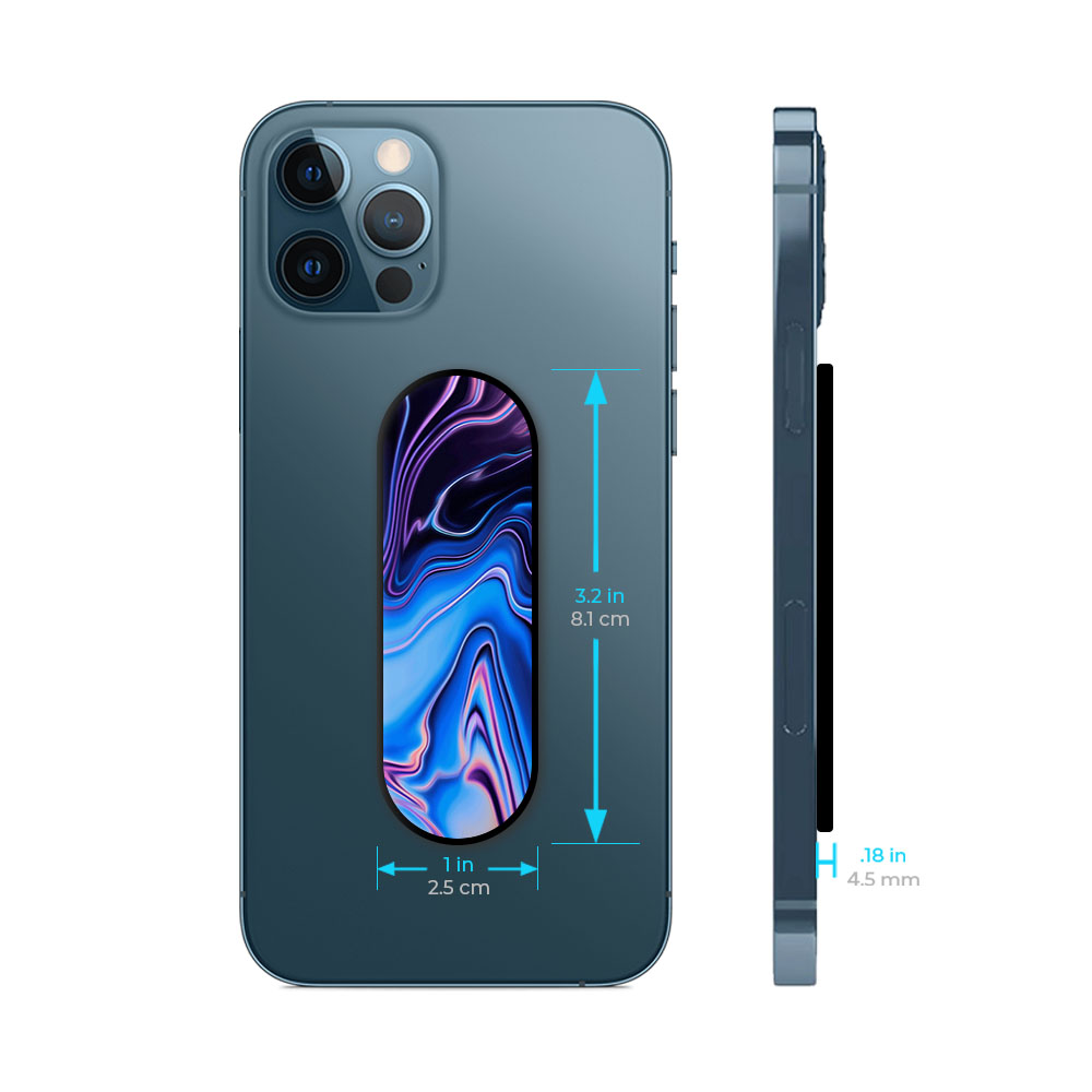 Psychic Texture Glass case with Slider Phone Grip Combo