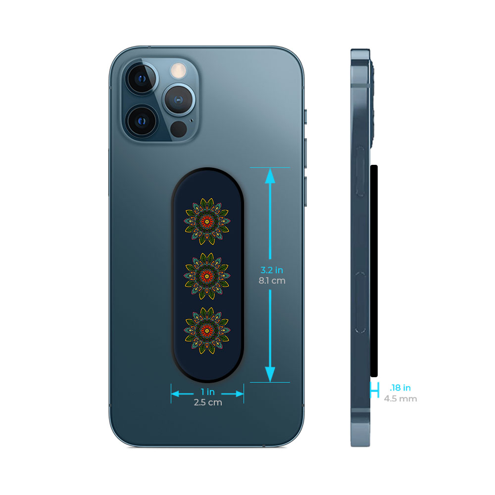 Owl Art Glass case with Slider Phone Grip Combo
