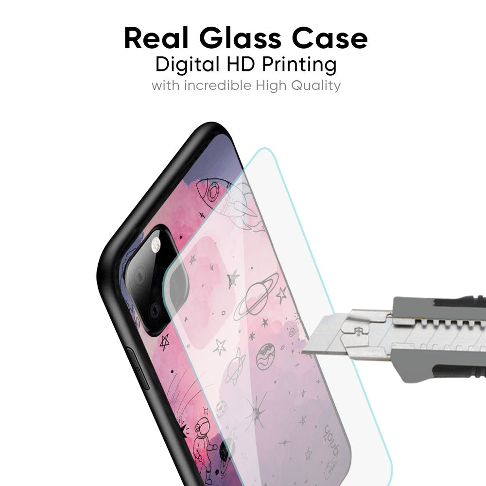 Space Doodles Glass Case for iPhone XS Max