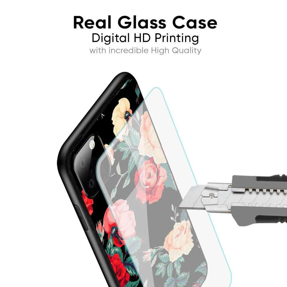Floral Bunch Glass Case For iPhone XS Max