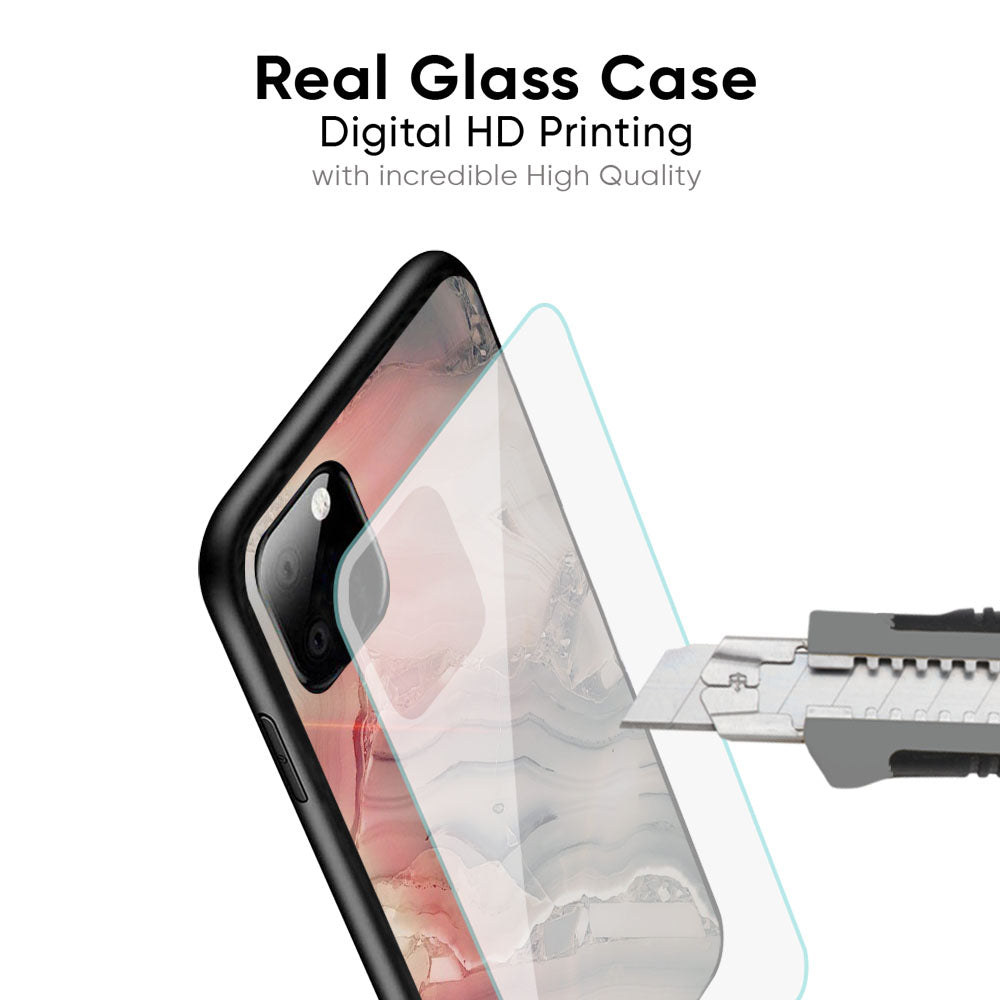 Pink And Grey Marble Glass Case For iPhone XS Max