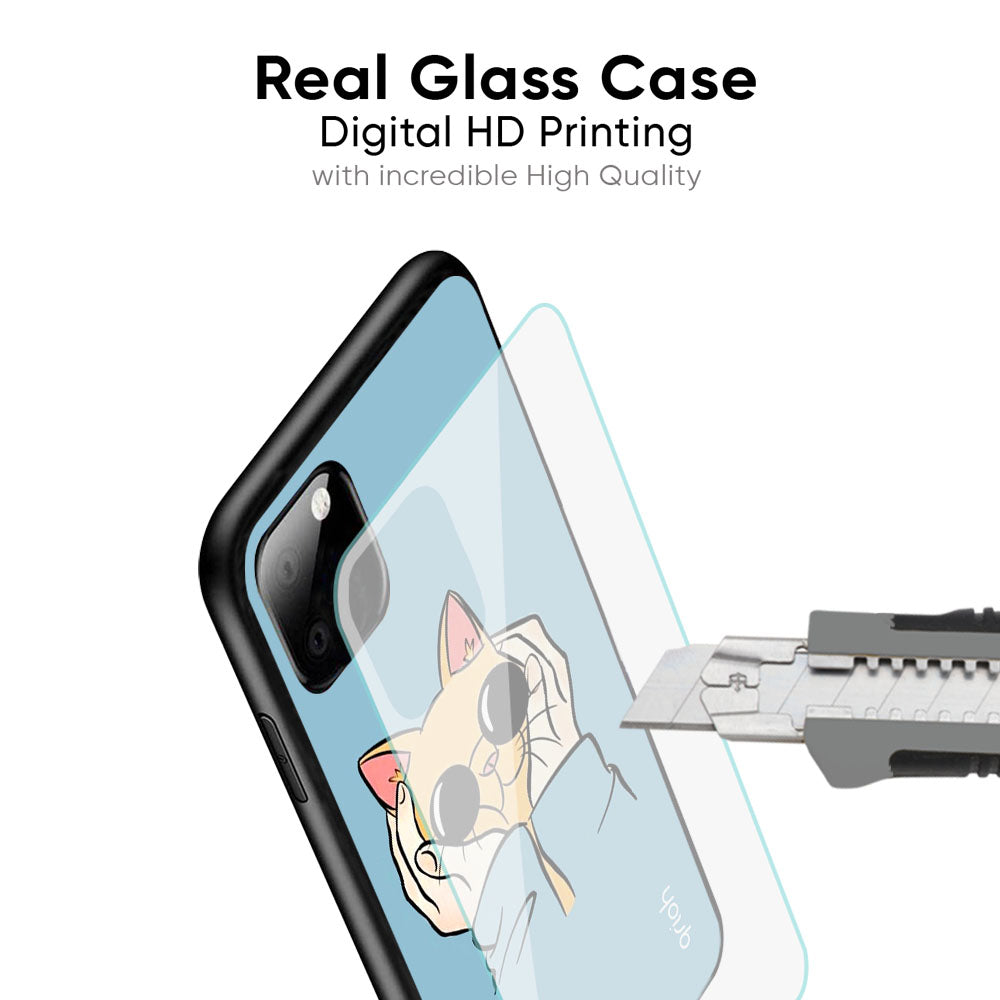 Adorable Cute Kitty Glass Case For Mi 10i 5G