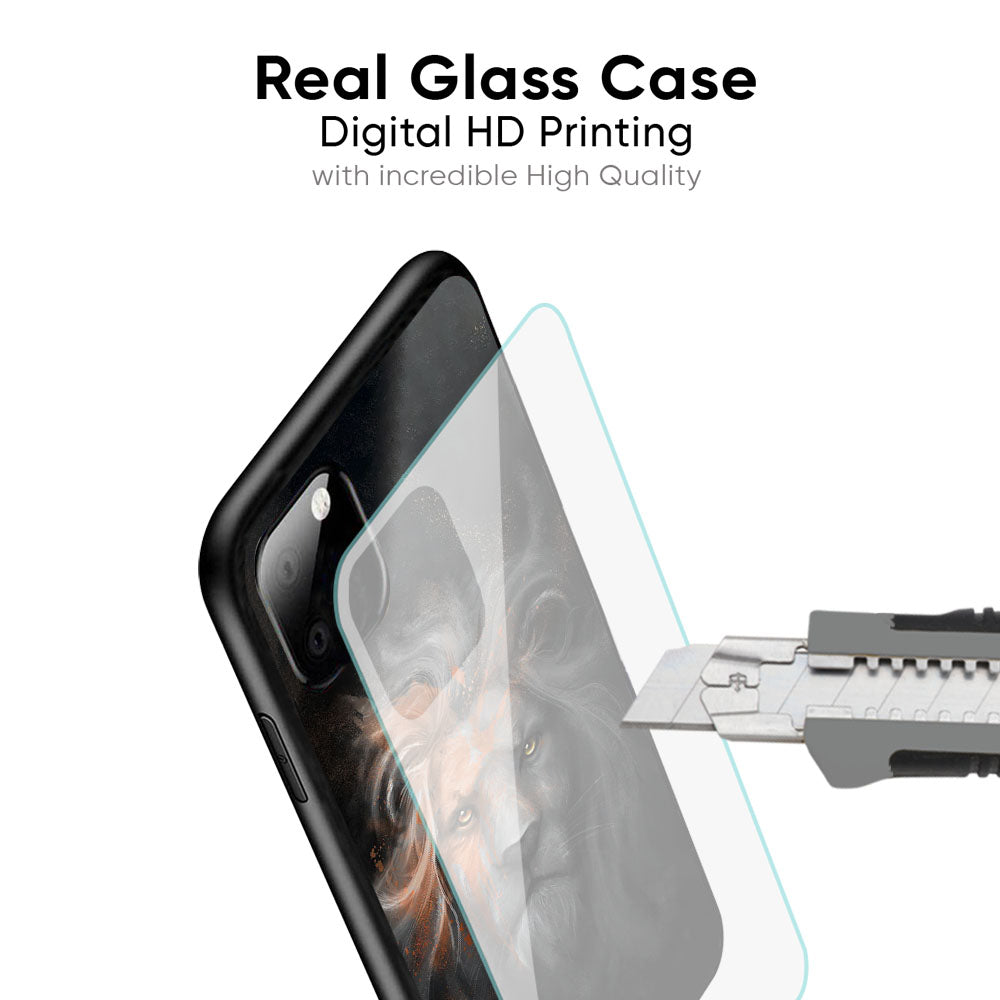 Devil Lion Glass Case for Samsung Galaxy M31s