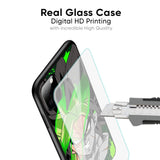 Anime Green Splash Glass Case for Vivo T2 5G