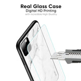 Modern White Marble Glass Case for Oppo F19 Pro