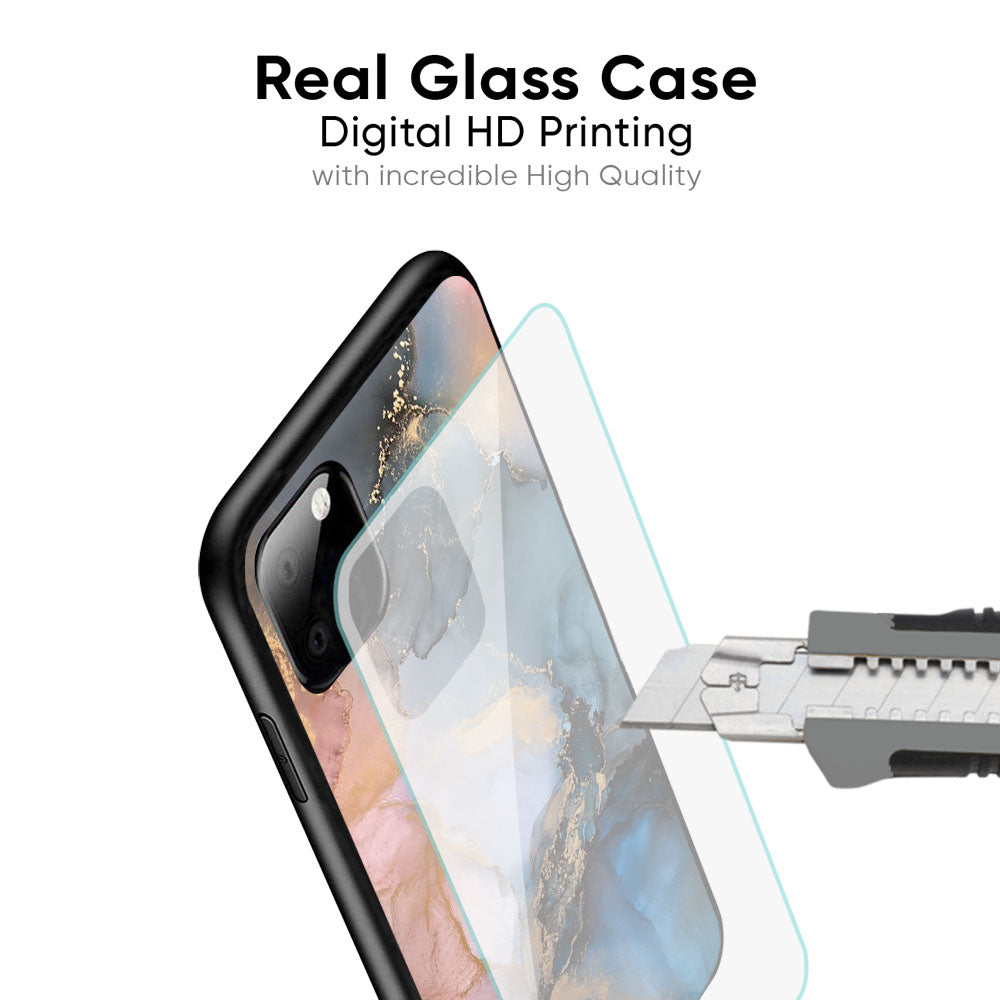 Marble Ink Abstract Glass Case for Vivo X50 Pro