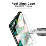 Seamless Green Marble Glass Case for Vivo V29e 5G