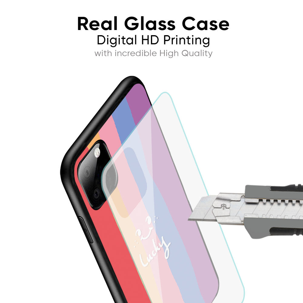 Lucky Abstract Glass Case for iPhone XS Max