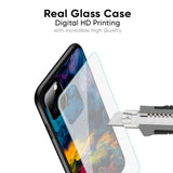 Multicolor Oil Painting Glass Case for Redmi 11 Prime 5G