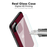 Classic Burgundy Glass Case for iPhone 13 mini