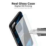Polygonal Blue Box Glass Case For Oppo Reno7 Pro 5G