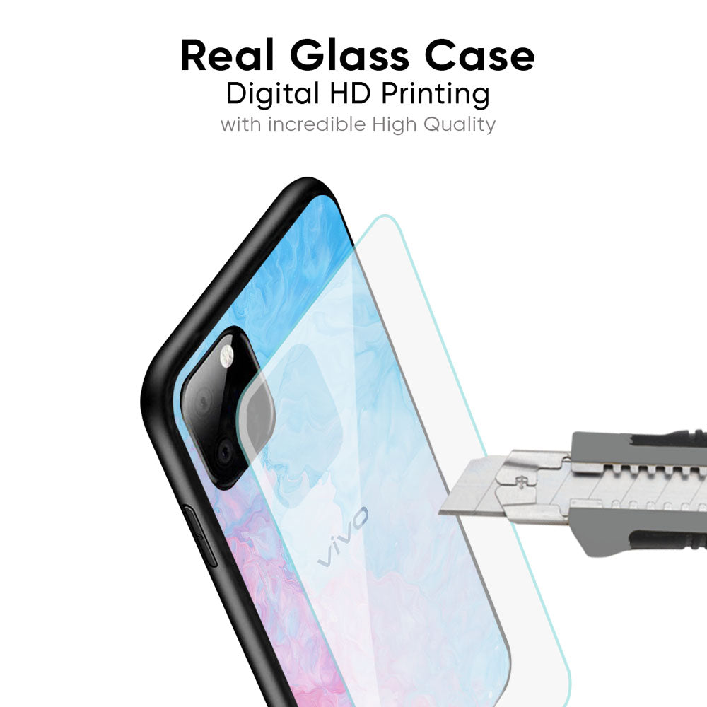 Mixed Watercolor Glass Case for Vivo X50 Pro