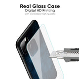 Dark Blue Grunge Glass Case for iPhone 14 Pro