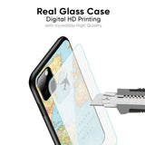 Travel Map Glass Case for Xiaomi Redmi Note 8