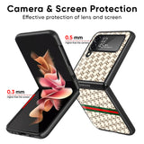 Luxurious Pattern Glass Case for Samsung Galaxy Z Flip4 5G